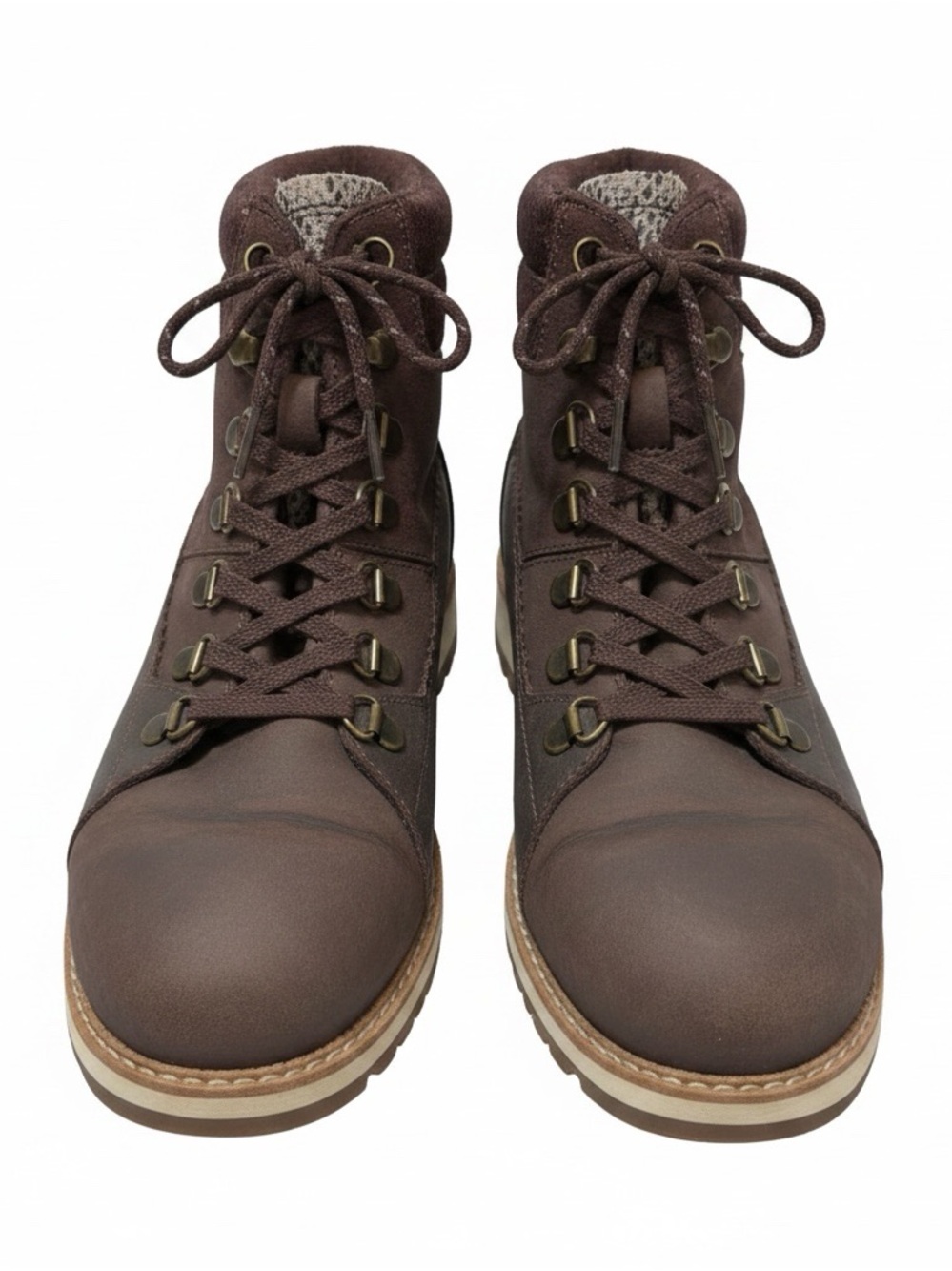 Toms Women's Brown Lace-Up Leather Boots